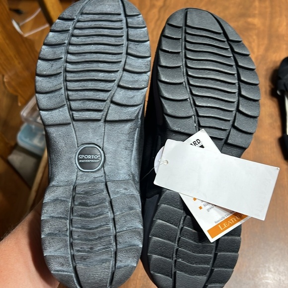 Sporto Women’s insulated waterproof slip-on Black Suede Loafers - Picture 8 of 10